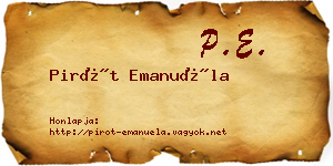 Pirót Emanuéla névjegykártya